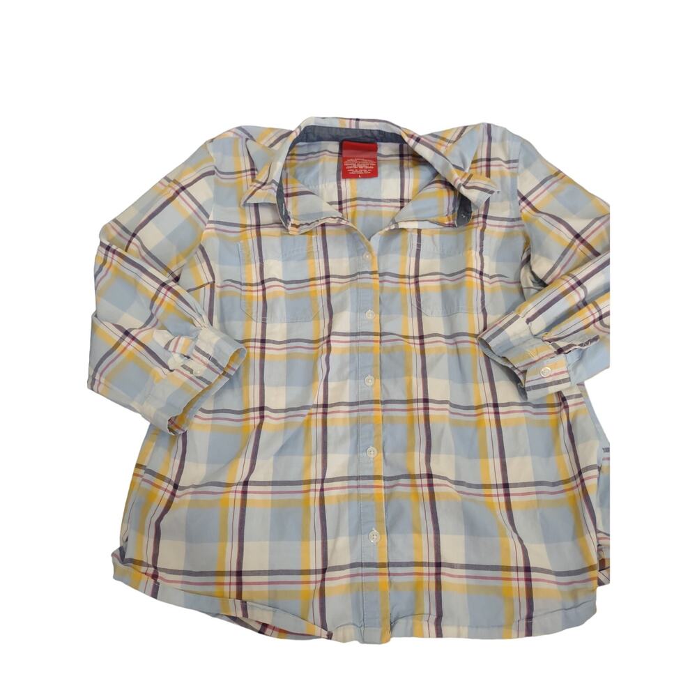 Dickie's Women's plaid button down shirt Size‎ Large